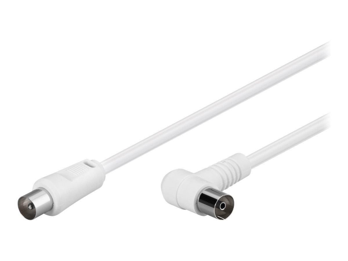 goobay Antennekabel Dobbelt afskærmet koaksial 1.5m Hvid Hvid