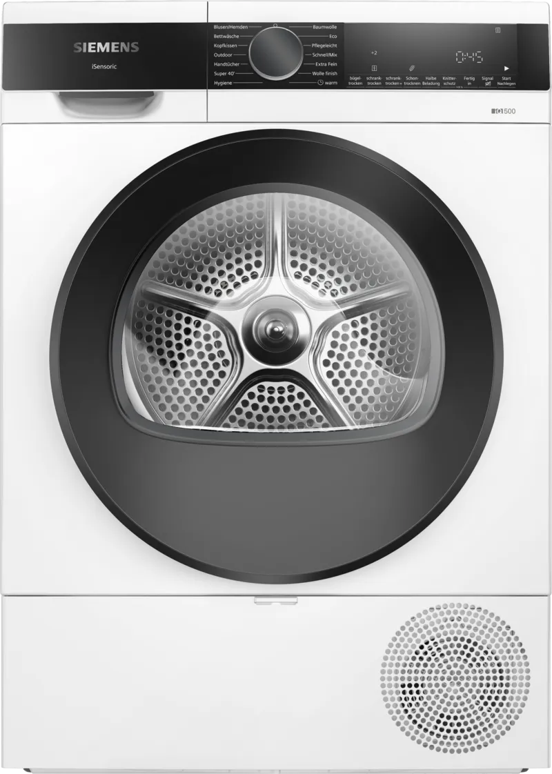 Siemens iQ500 WQ33G2D41 tørretumbler Fritstående Front-læsning 9 kg Hvid