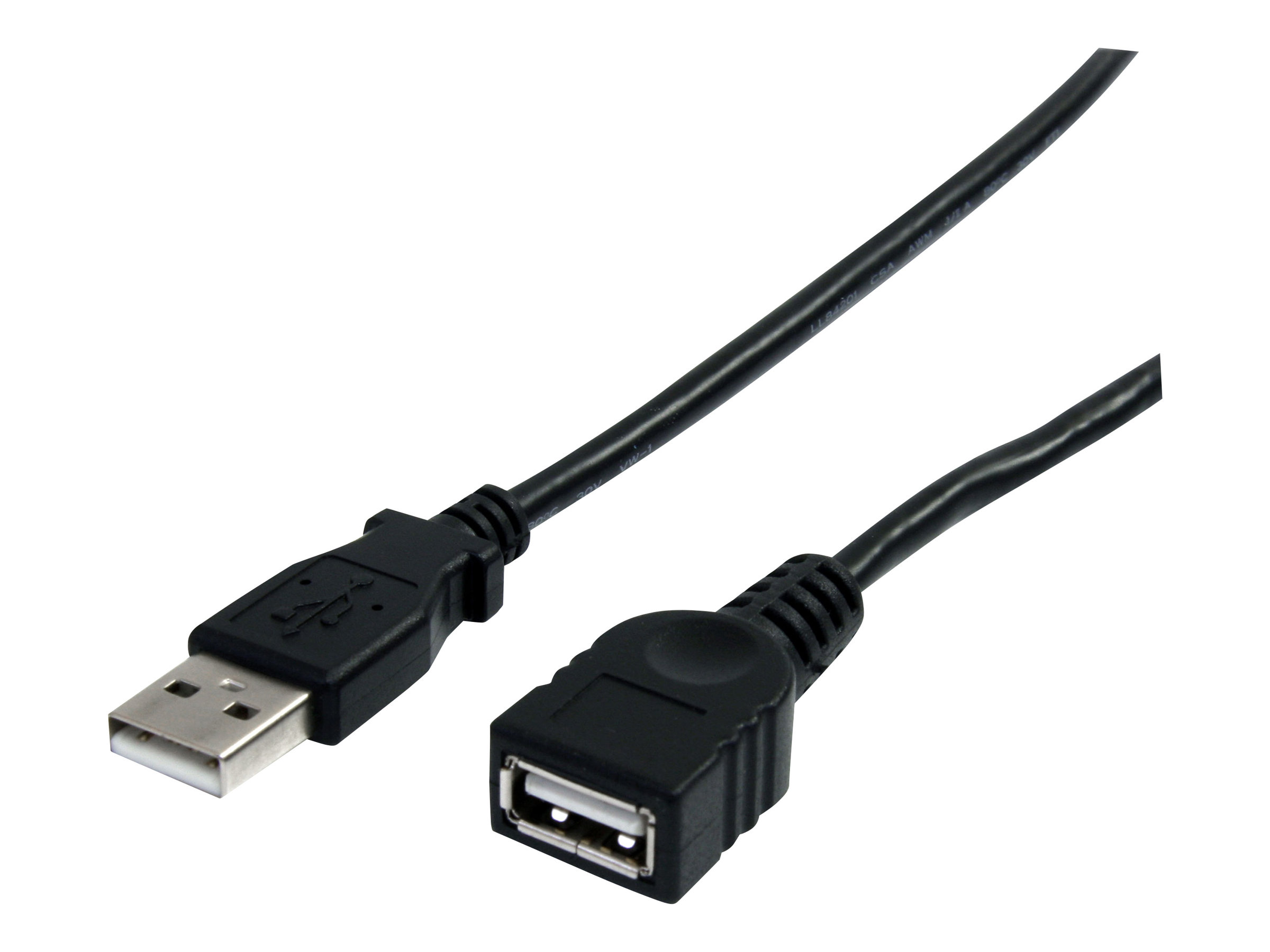 StarTech.com 6 ft Black USB 2.0 Extension Cable A to A - M/F - USB extension cable - USB (M) to USB (F) - USB 2.0 - 6 ft - black - USBEXTAA6BK USB