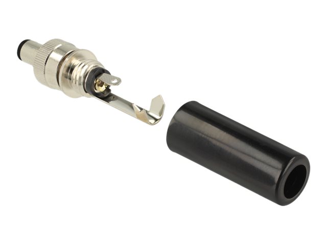 Delock Strøm-konnektor Sort Sølv