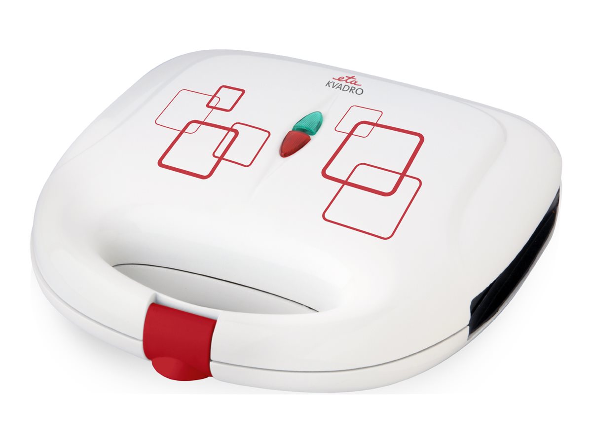 Sumuštiniu keptuvas ETA Sandwich maker Kvadro ETA415390000 700 W, Number of plates 1, Number of pastry 2, Baltas