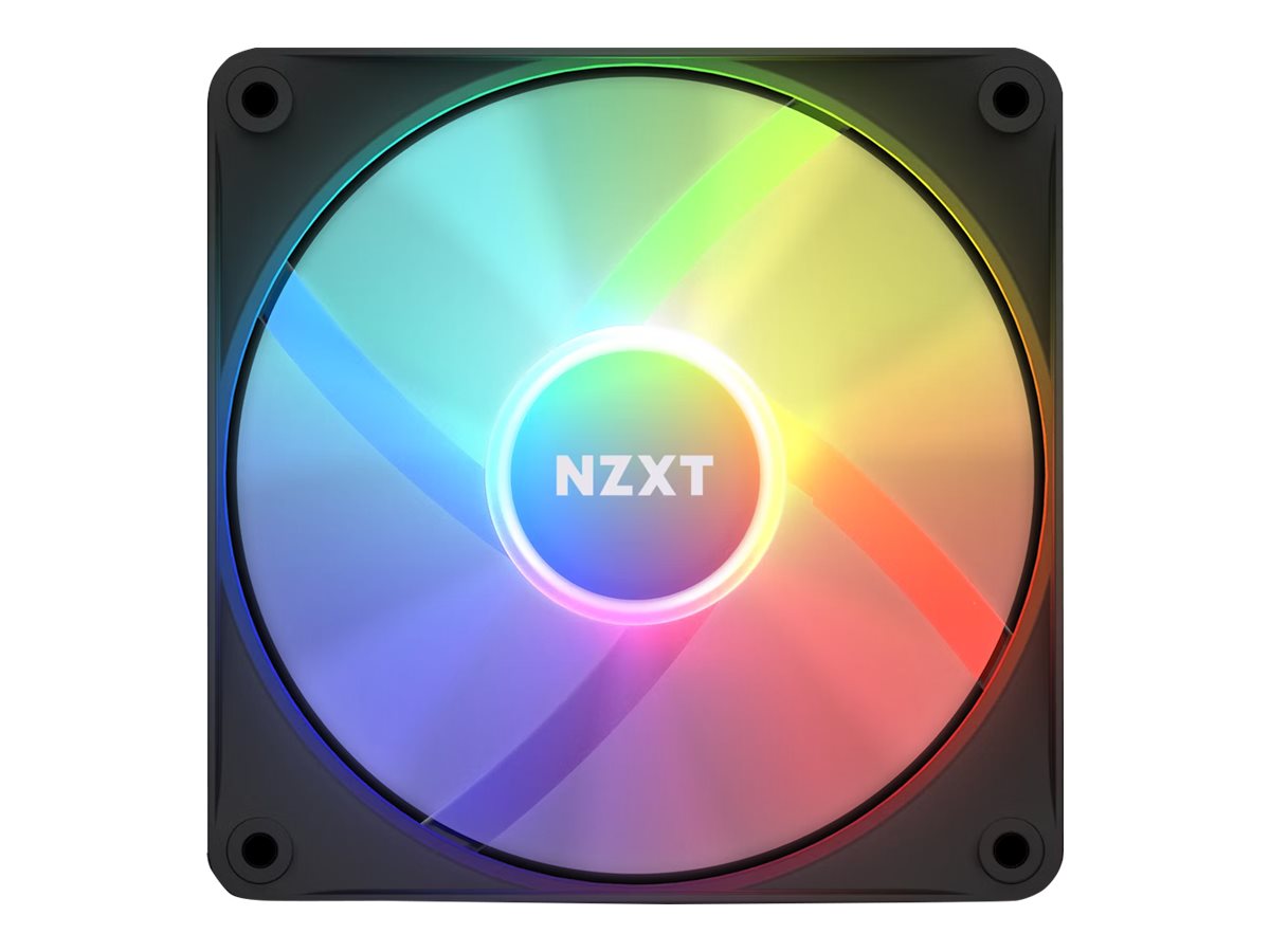 NZXT F120 RGB Core - Black - Kabinet køler - 120mm - Sort med RGB LED lys - 34 dBA
