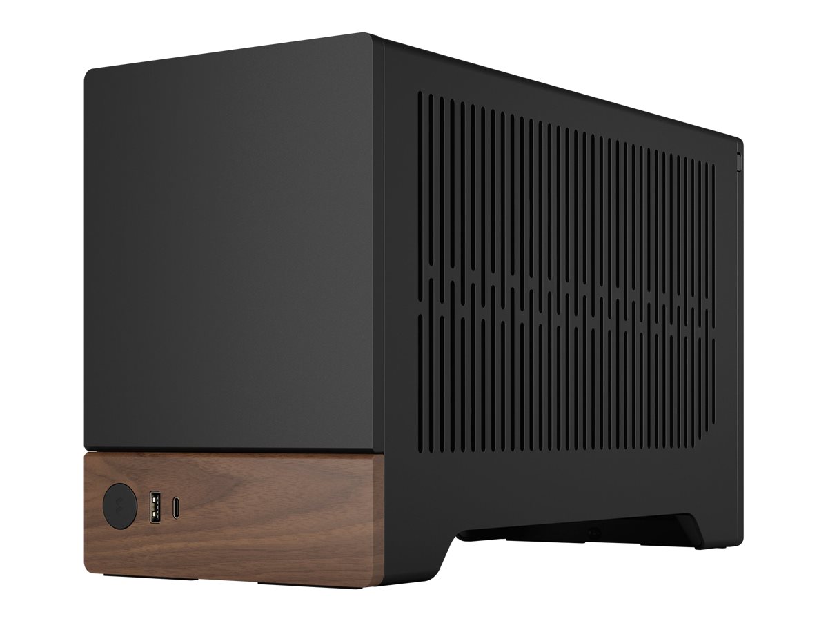 Fractal Design Terra Ultralille formfaktor Mini ITX Strømforsyning Sort Brun