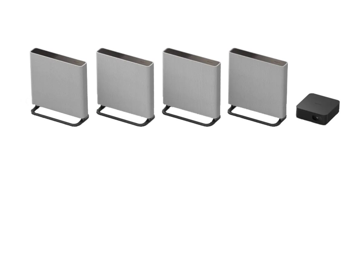 Sony BRAVIA Theater Quad HT-A9M2 - Højttalersystem - til hjemmebiograf - 4.0.4-kanal - trådløs - Wi-Fi, Fast Ethernet, Bluetooth - App-kontrolleret - 504 Watt (Total) - 3-vejs - grå