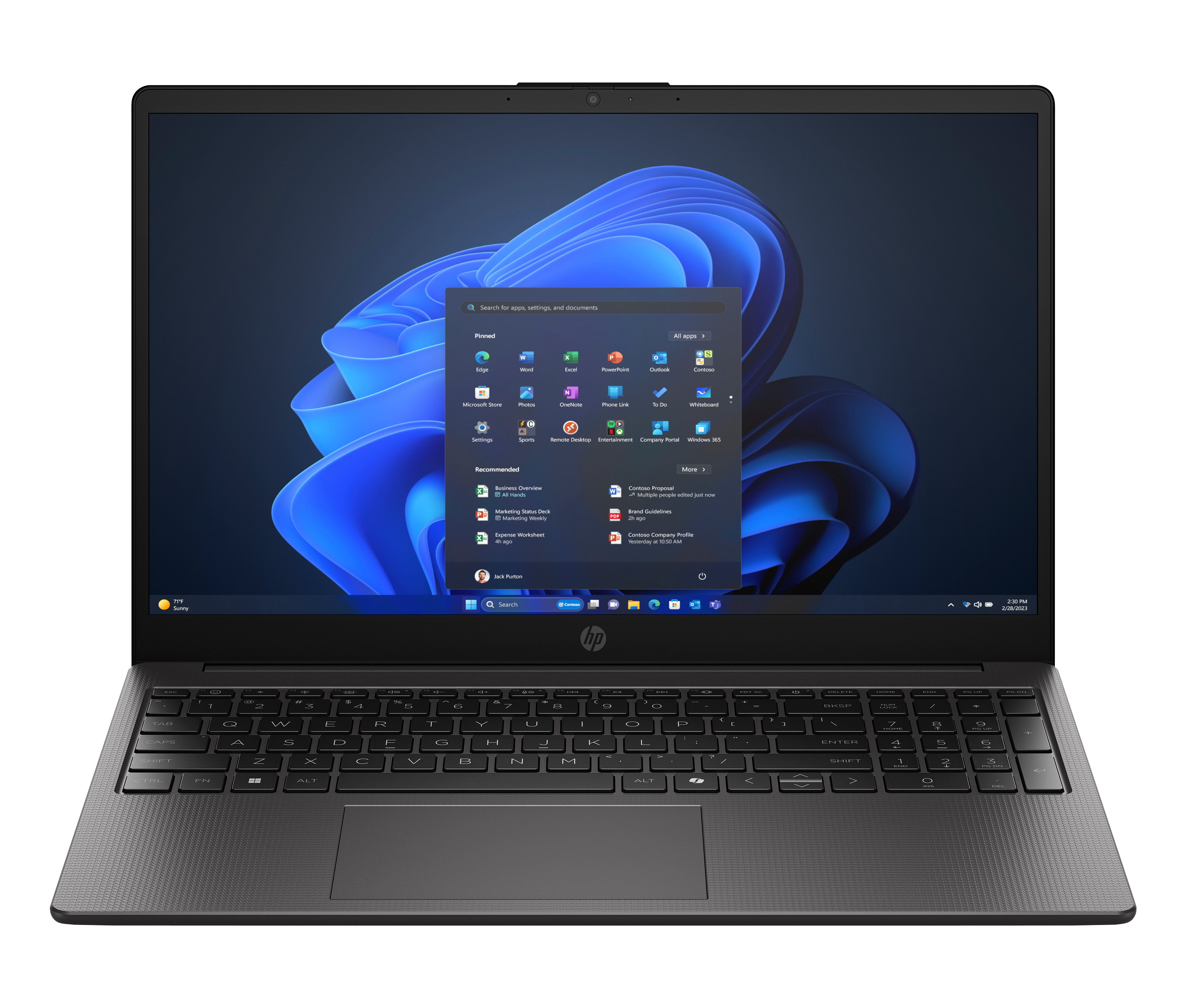 HP 255R 15.6 inch G10 Notebook PC 15.6" 1920 x 1080 (Full HD) 7535U 16GB 256GB AMD Radeon 660M Windows 11 Pro billede