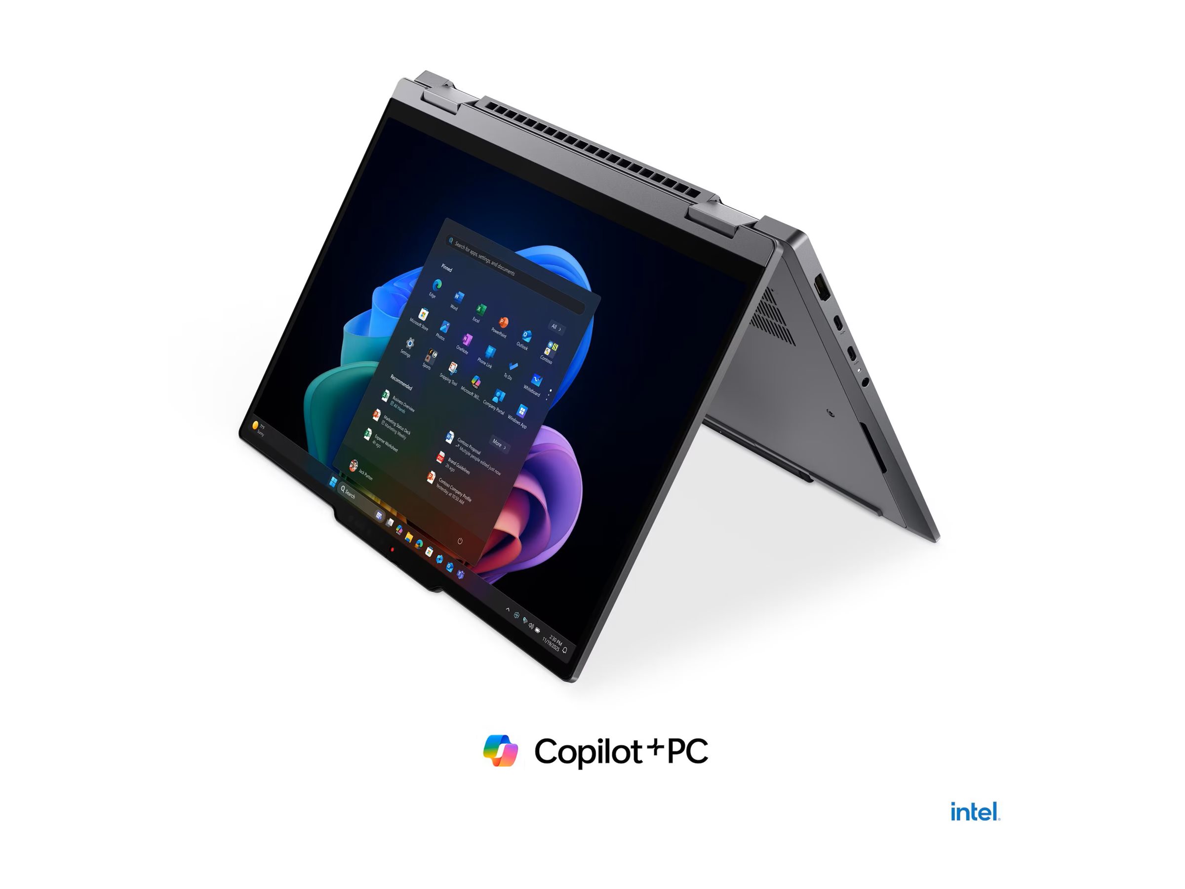 Lenovo ThinkPad X1 2-in-1 Gen 11 21V9 - Aura Edition - Copilot+ PC - flipdesign - Intel Core Ultra 5 - 325 / op til 4.5 GHz - Evo - Win 11 Pro - Intel Graphics - 32 GB RAM - 512 GB SSD TCG Opal Encryption 2, NVMe - 14 IPS touchscreen 1920 x 1200 - Wi-Fi 7, Bluetooth - 4G/5G opgraderbar - grå - kbd: Nordisk - med 3 Years Lenovo Premier Support, CO2 Offset 200 kg (3rd Gen)