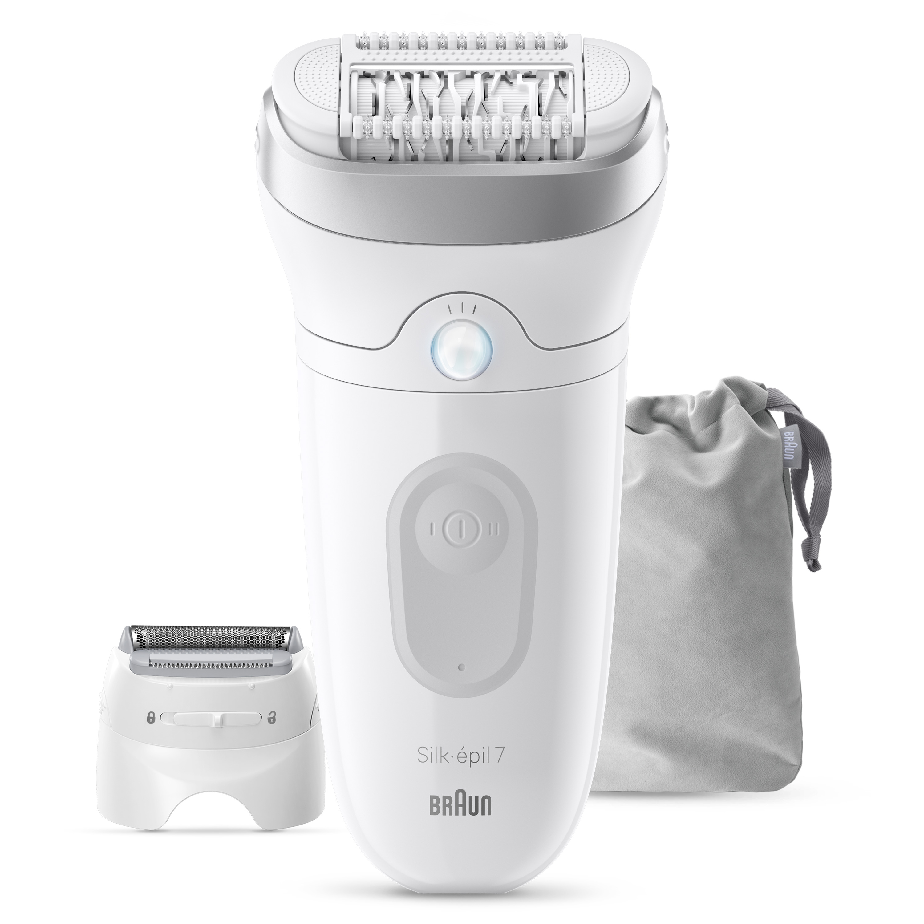 Braun - Silk·épil 7, Wet & Dry-epilator, Langvarig Glat Hud, 7-041 - Silver/grey