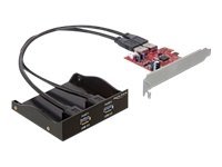 DeLOCK PCI-Express x1 kort, USB 3.0, 2xType A porte på frontpanelet,