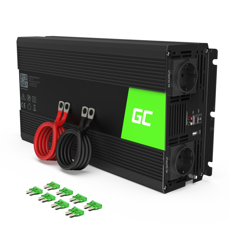 Green Cell Car Power Inverter Converter 24V to 230V 1500W/3000W