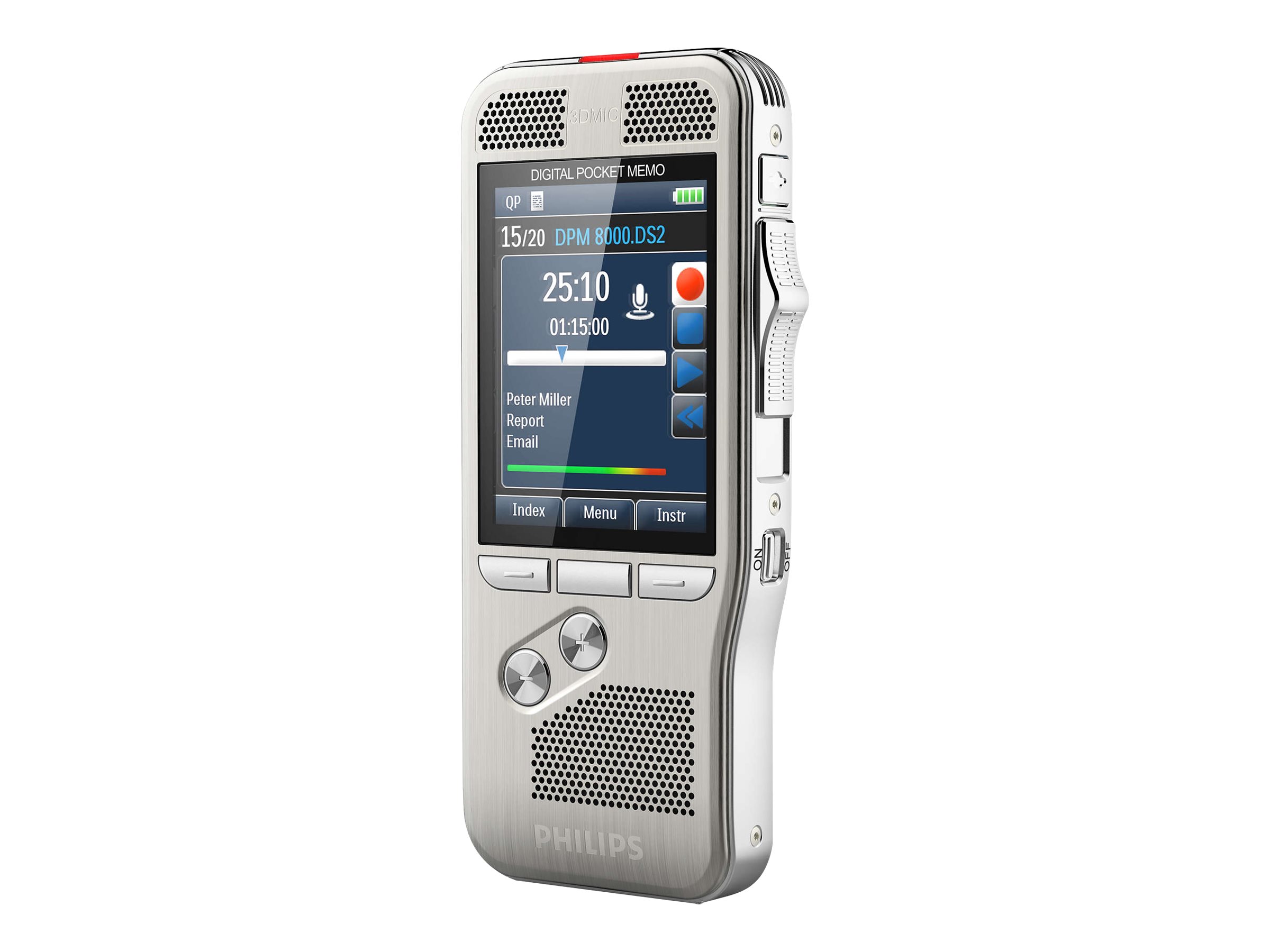 Philips Pocket Memo DPM8100 - Stemmeoptager - 200 mW - 4 GB