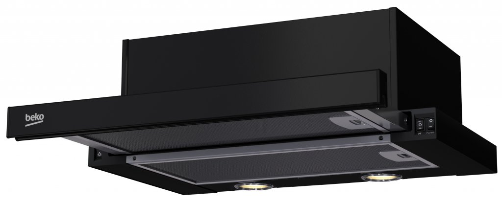 Beko HNT 62210 B Semi indbygget (træk ud) Sort 224 m³/t billede