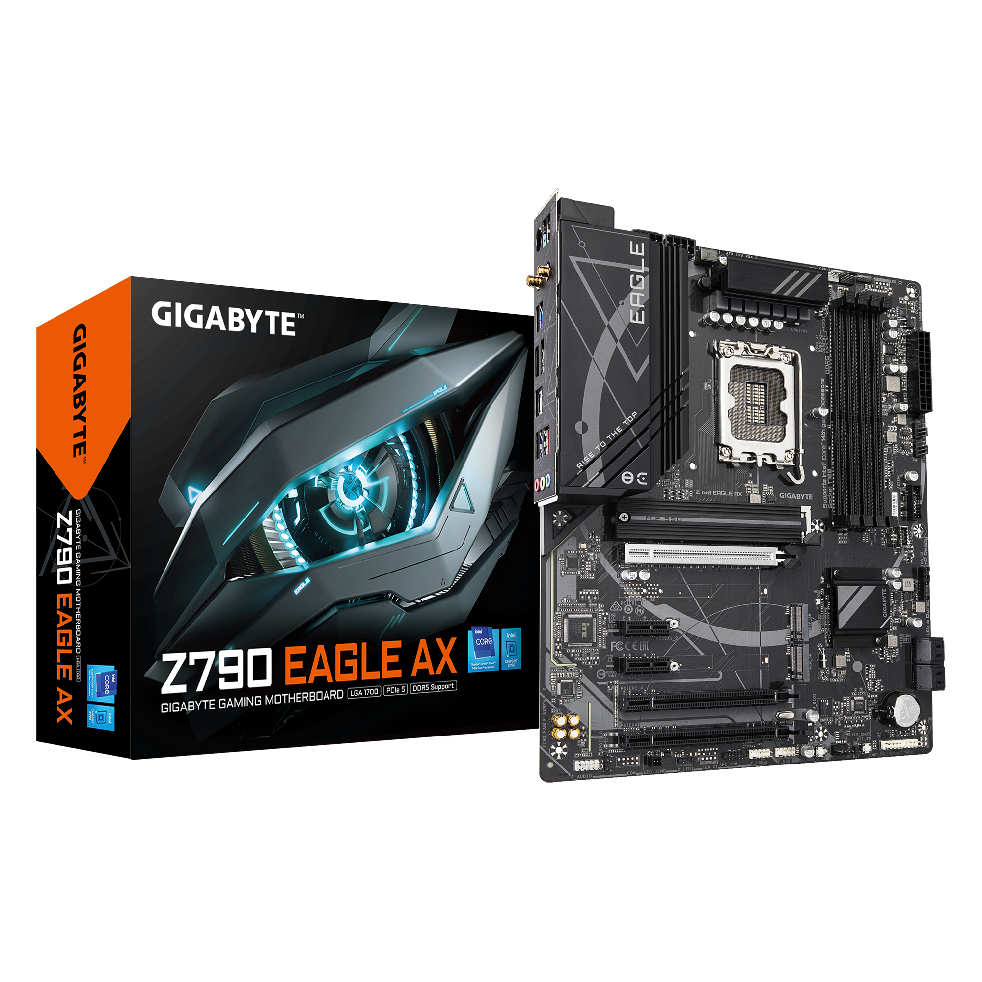 GIGABYTE Z790 EAGLE AX Bundkort - Intel Z790 - Intel LGA1700 - DDR5 RAM - ATX
