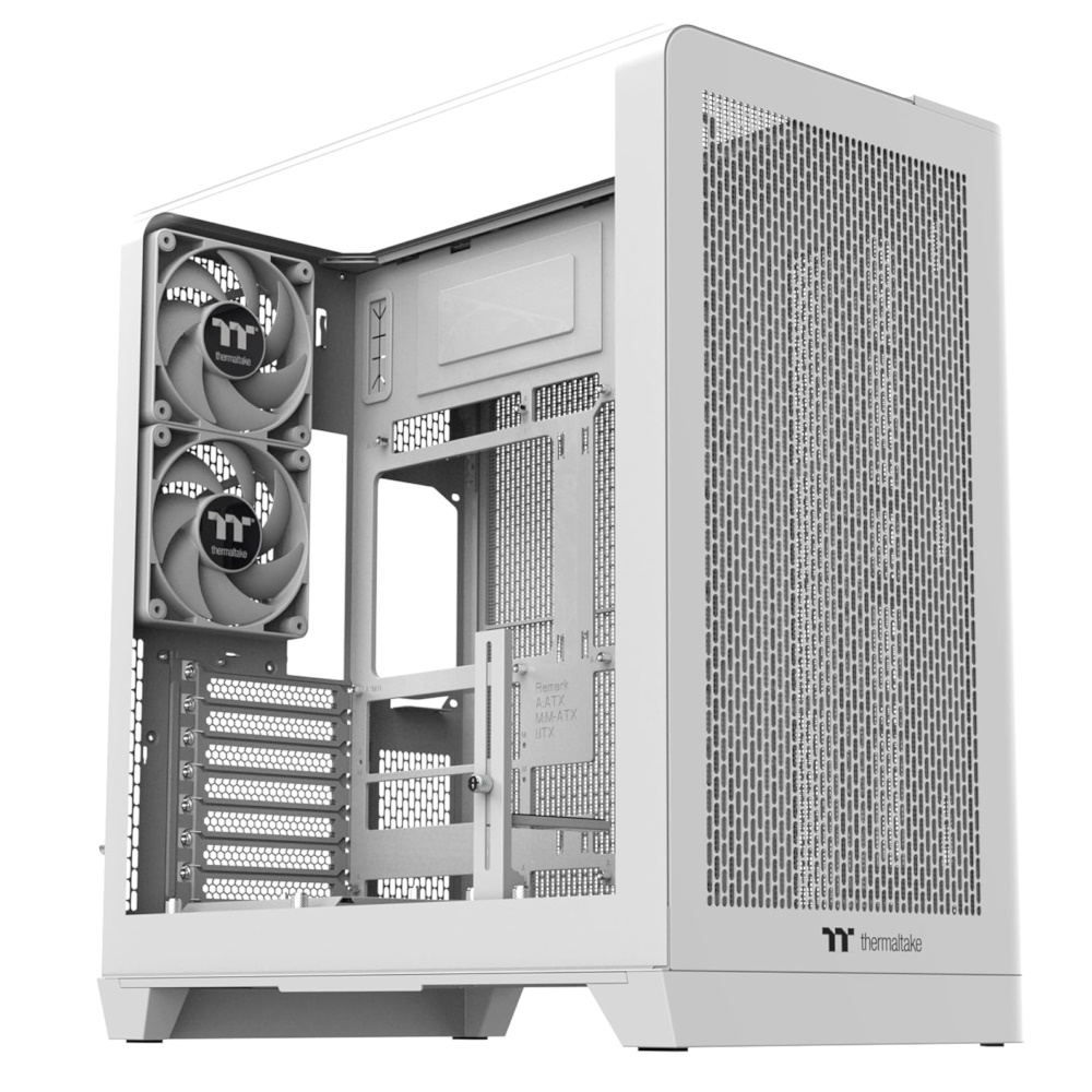 Thermaltake View 390 Air, Midi Tower, PC, Hvid, ATX, micro ATX, Mini-ITX, SPCC, Hærdet glas, Spil