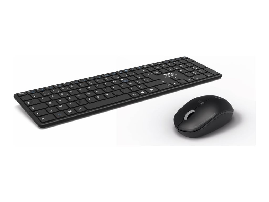 PORT Designs PORT Connect - Professional Executive Pack - keyboard and mouse set - rechargeable - QWERTY - Nordic Input Device - Tastatur & Mus sæt - Nordisk - Sort
