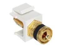 DeLOCK Keystone module binding post > thread nut black / white