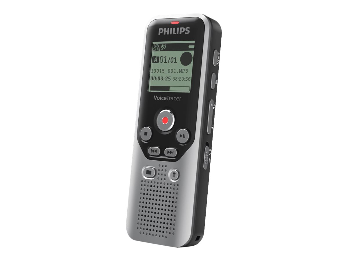 Philips Voice Tracer DVT1250 - Stemmeoptager - intet operativt system - 8 GB - sort, mørk sølv