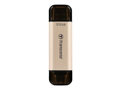 Transcend JetFlash 930C - USB flashdrive - 128 GB - USB 3.2 Gen 1 / USB-C - guld