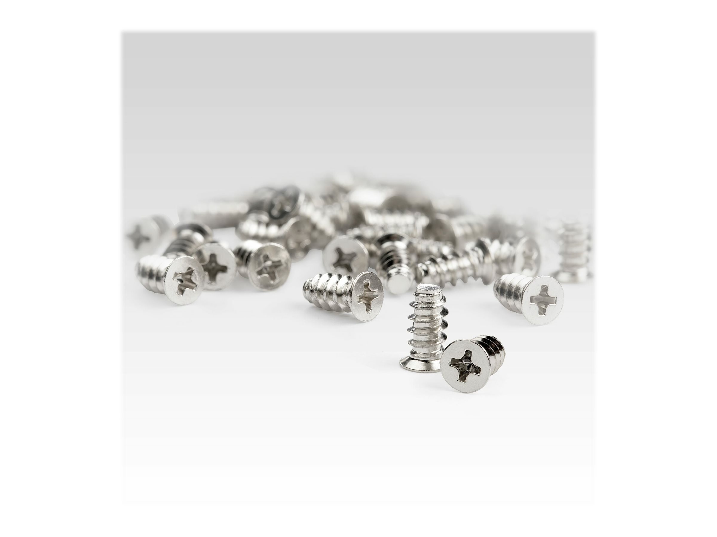 Startech 50-Pack M5 Screws, 10mm Long Computer/PC Case Fan Screws, Self-Tapping Computer Case Fan Mounting Screws, Phillips/Flat Head, Fits M5 Fan Holes, Steel Zinc Plated - Computer Case Fan Screws (M5FANSCREW10) - Skruesæt - sølv