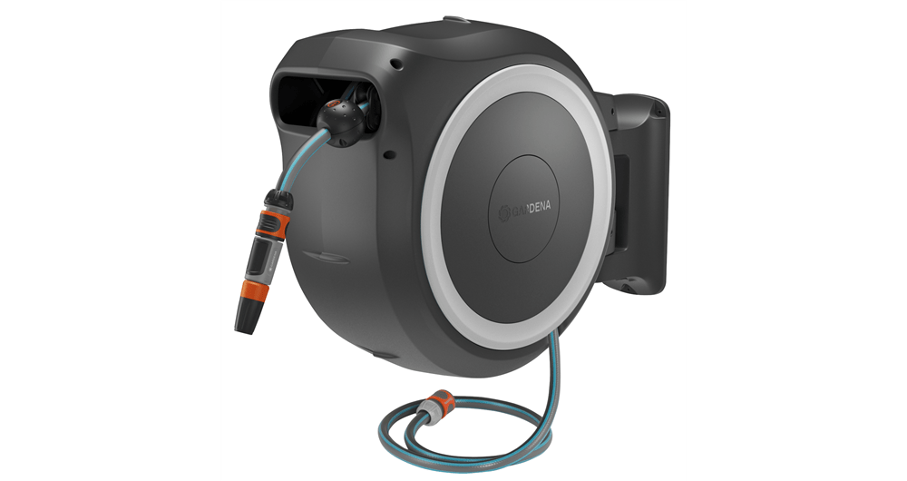 Gardena Batteridrevet vægslangeboks PowerRoll hvid XXL 40m, sæt - 18647-20