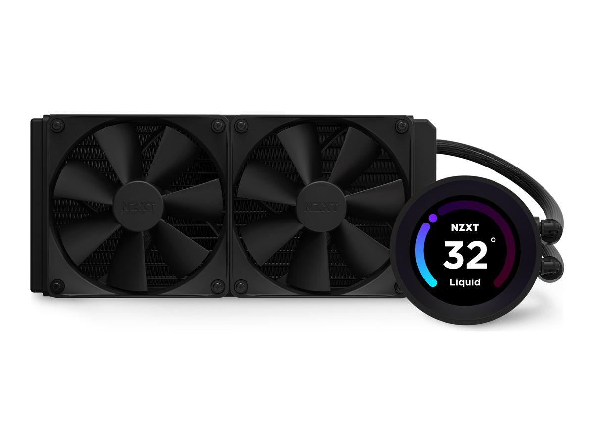 NZXT Kraken Elite 240 - Processors flydende kølesystem - med LCD-display - (for: LGA1851, LGA1700, LGA1200, LGA115x Socket, AM5, AM4) - kobber - 120 mm - mat sort