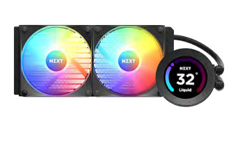 NZXT Kraken Elite 240 - Processors flydende kølesystem - med LCD-display - (for: LGA1851, LGA1700, LGA1200, LGA115x Socket, AM5, AM4) - kobber - 120 mm - mat sort
