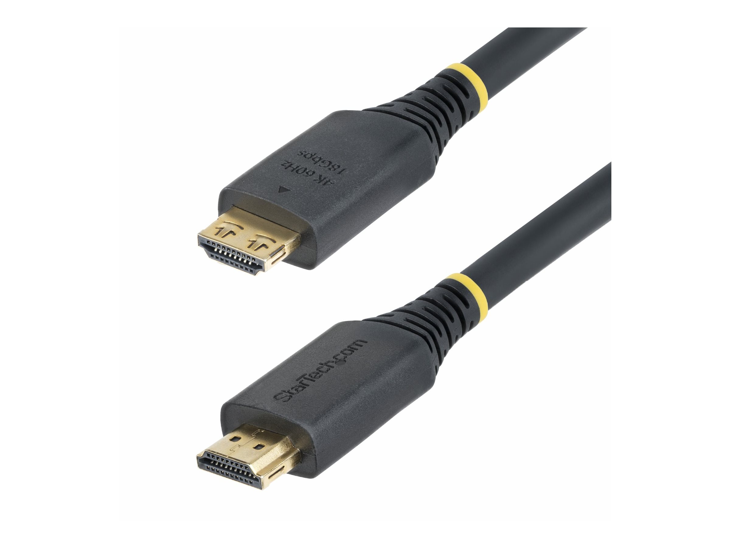 StarTech.com 20ft (6m) Active HDMI Cable w/Gripping Connectors HDMI-kabel med Ethernet 6.1m Sort