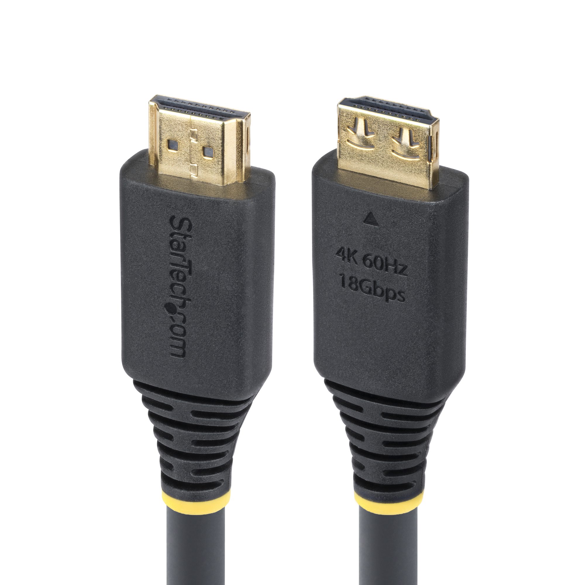 StarTech.com 20ft (6m) Active HDMI Cable w/Gripping Connectors HDMI-kabel med Ethernet 6.1m Sort