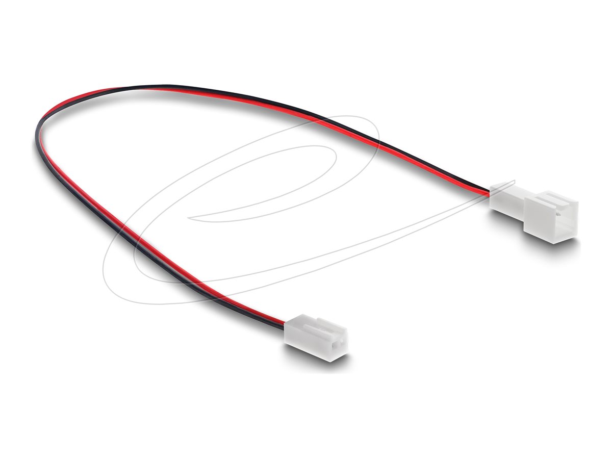 Delock - Forlængerkabel til blæserstrøm - 2-pin intern strøm (hun) til 2-pin intern strøm (han) - 30 cm