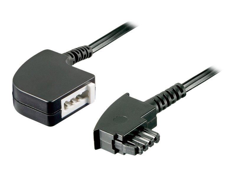 goobay 3m Forlængerkabel til telefon Sort