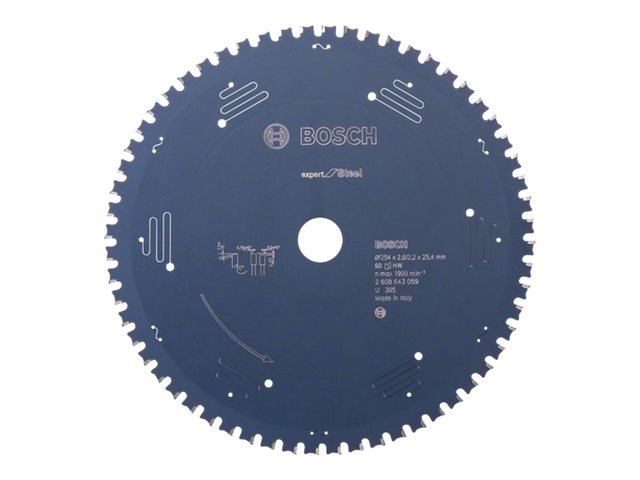 Bosch Rundsavsklinge Exp Steel 254x25,4mm 60t - 2608643059
