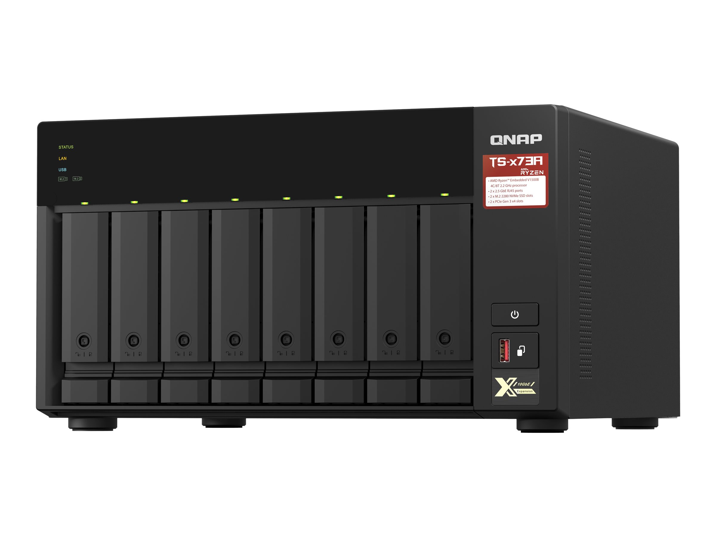 QNAP TS-873A - NAS-server - 8 bays  - SATA 6Gb/s - RAM 8 GB - Gigabit Ethernet / 2.5 Gigabit Ethernet