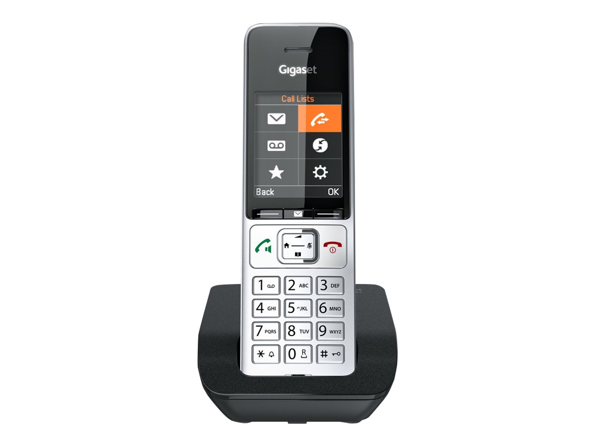 Gigaset 500 Comfort Trådløs telefon Ingen nummervisning Sort Sølv