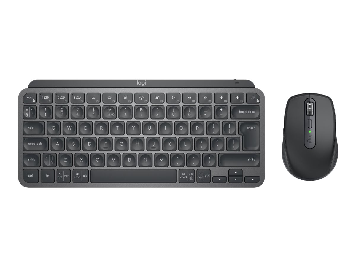 Logitech MX Keys Mini Combo for Business - Tastatur & Mus sæt - Tysk - Sort