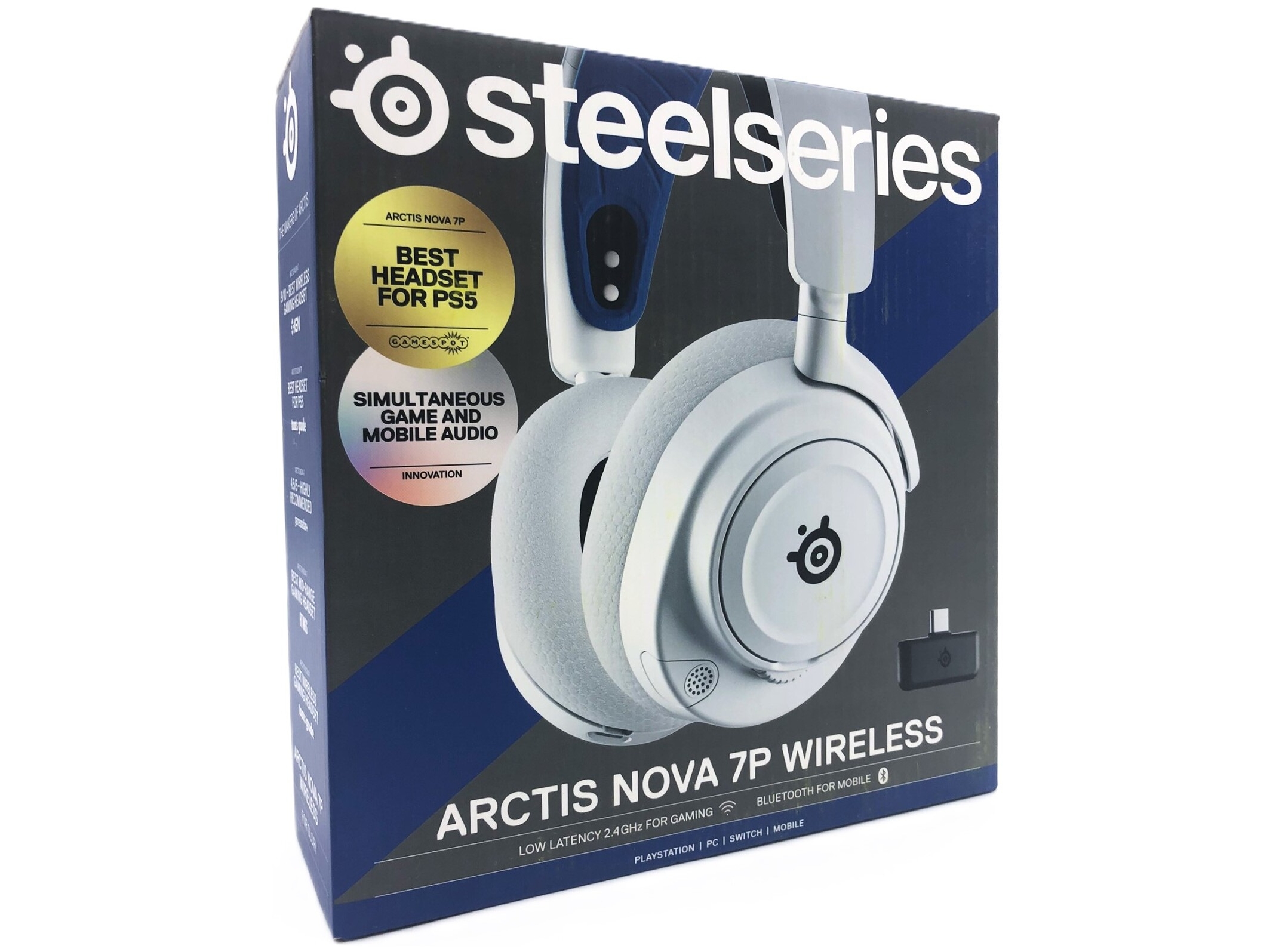 Steelseries Arctis Nova 7P Trådløst Headset (hvid) - GEEKD.dk