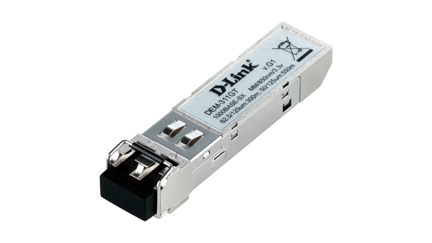 DELTACO SFP-DL002 - SFP (mini-GBIC) transceiver modul - 1GbE - 1000Base-SX - LC multimodus - op til 550 m - 850 nm - for D-Link DGS 12XX  DXS 1100, 1210, 3400  Nuclias Cloud-Managed DBS-2000-10, 2000-28, 2000-52