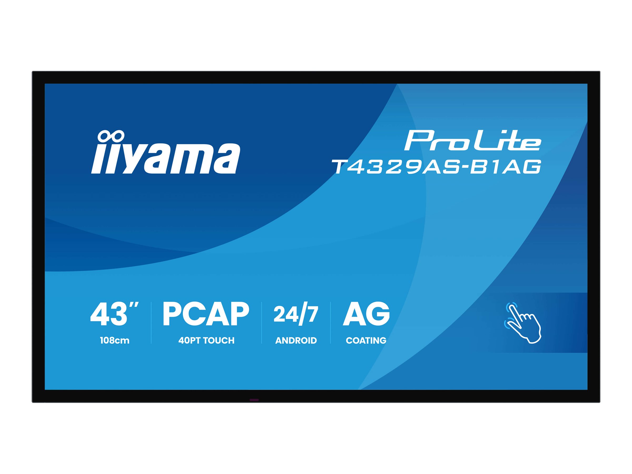 iiyama ProLite T4329AS-B1AG 43" Class (42.5" viewable) LED-backlit LCD display - 4K - for digital signage