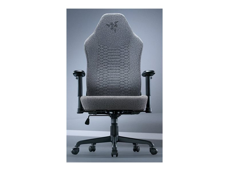 Razer Iskur V2 X - Spillestol - ergonomisk - armstøtter - T-formet - vippe - drejeled - lysegrå