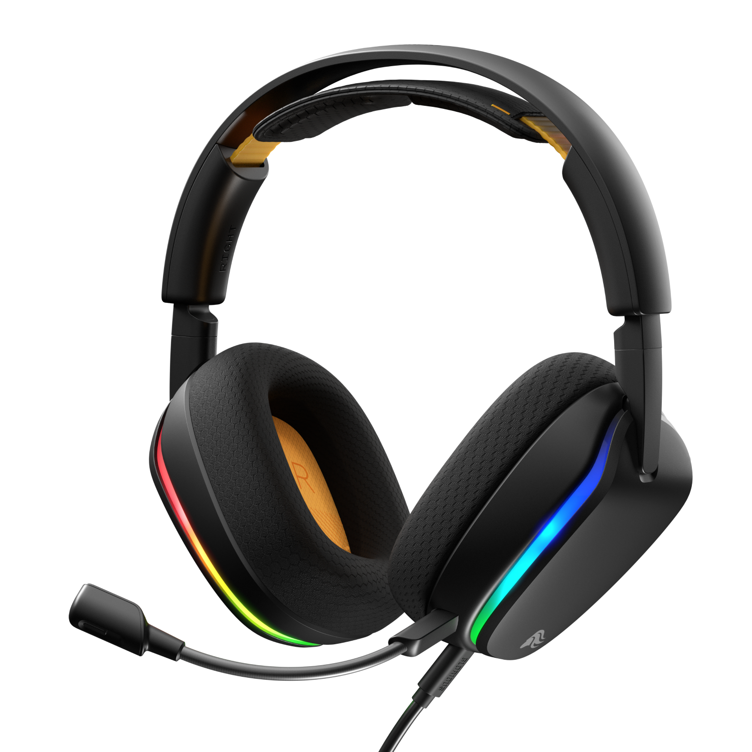 Glorious Gaming GHS Eternal RGB, Ledningsført, Spil, Headset, Sort