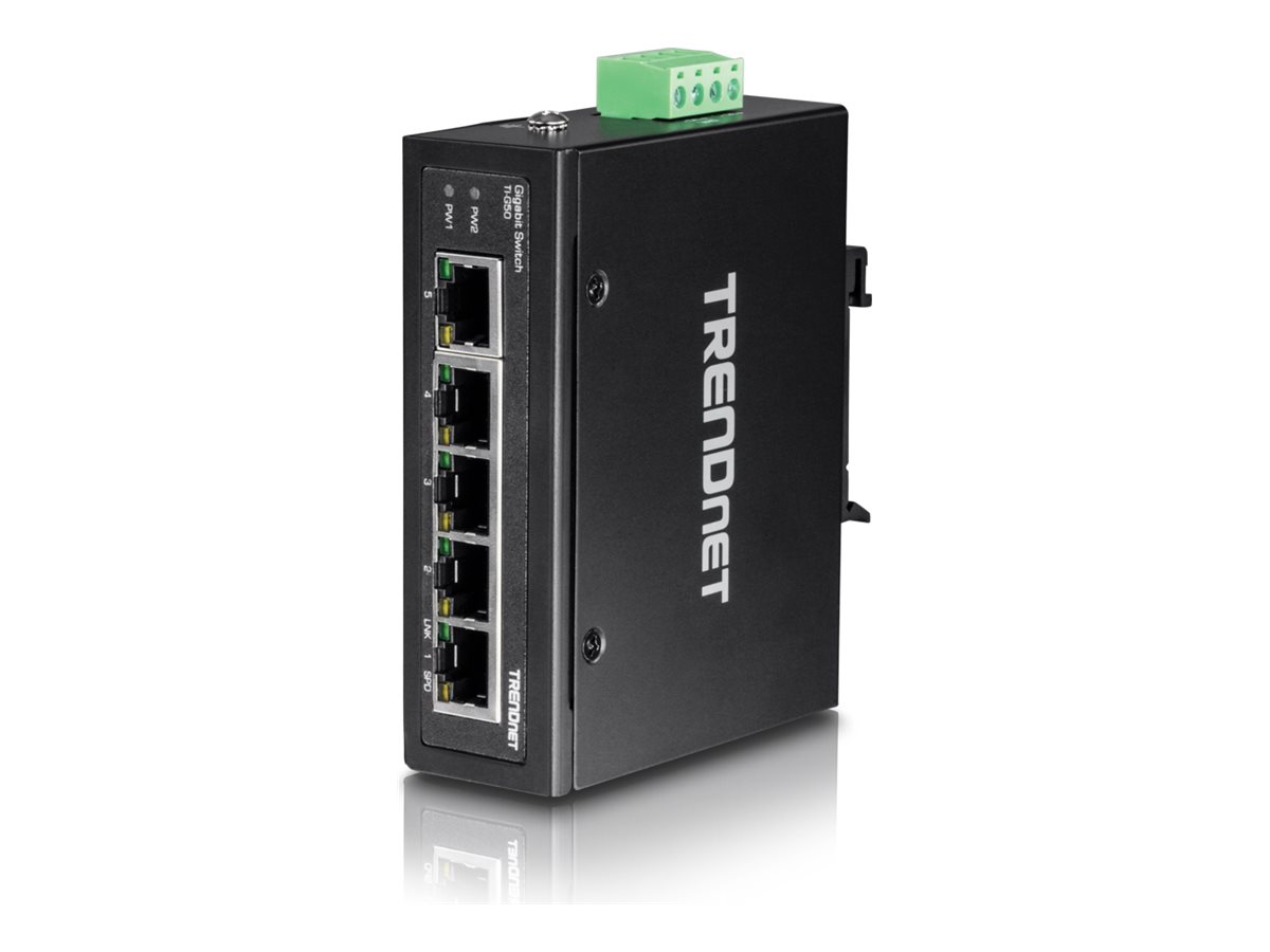 Trendnet TI-G50 - industriel gigabit switch i metal
