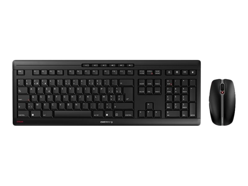 Cherry STREAM DESKTOP RECHARGE - Tastatur & Mus sæt - Belgisk - Sort