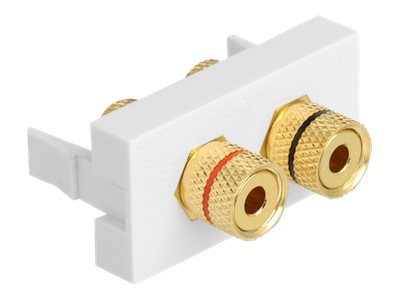 Delock Easy 45 - klik i-modul - rød/sort ring - hvid, RAL 9003