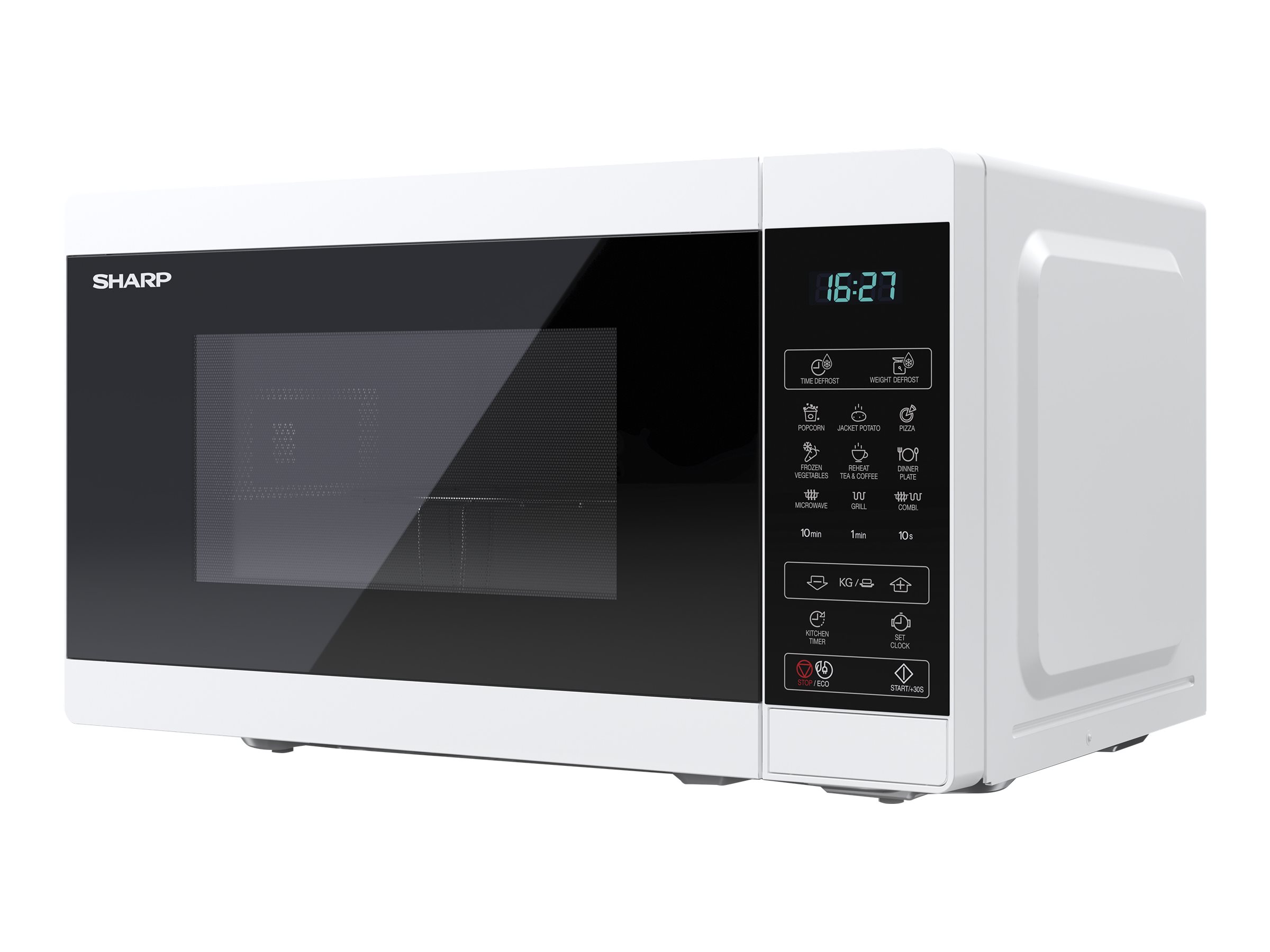Sharp YC-MG02E-W - microwave oven with grill - freestanding - white