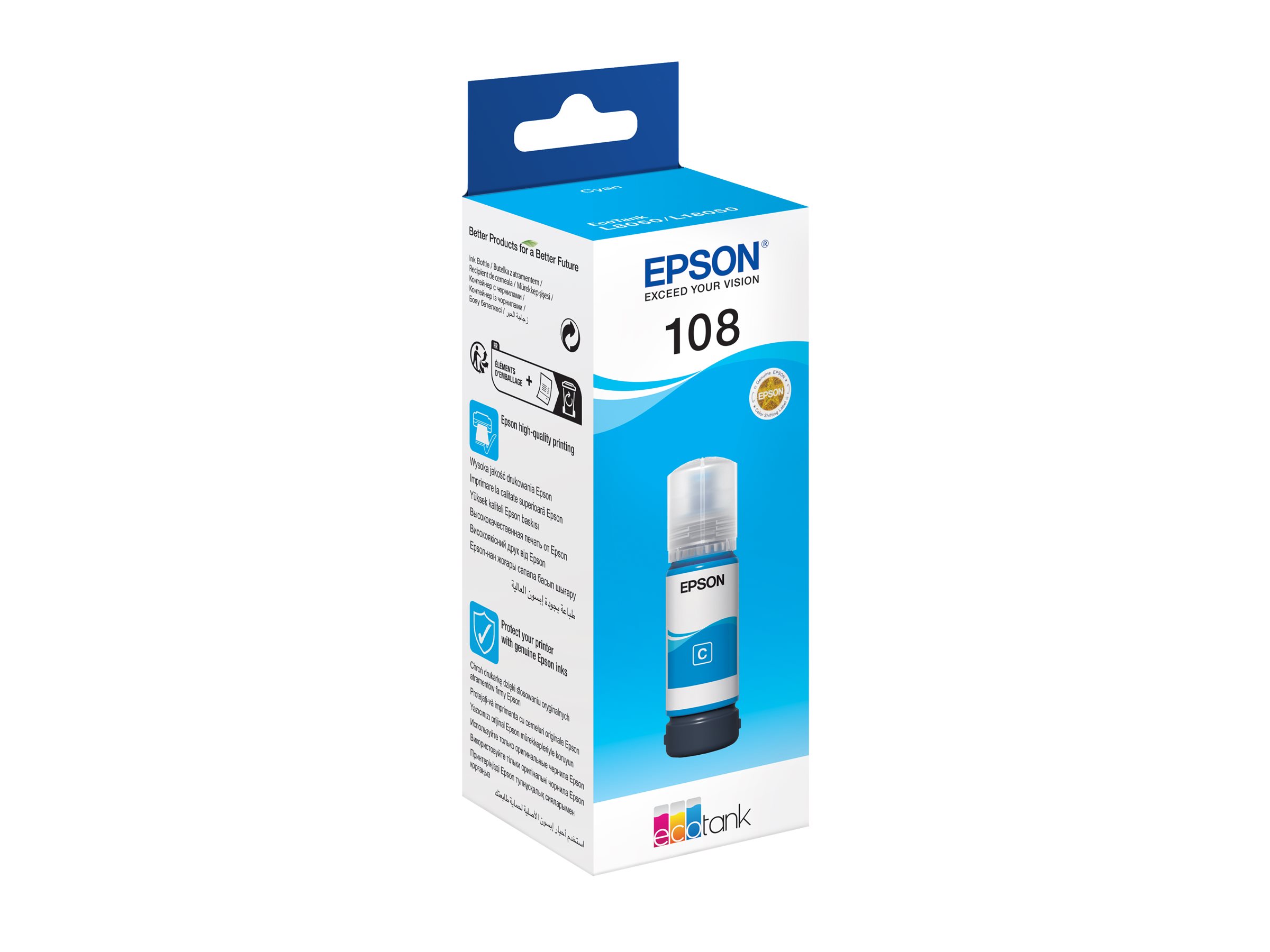 Epson Epson 108 Blækflaske cyan 70 ml T09C2 Modsvarer: N/A