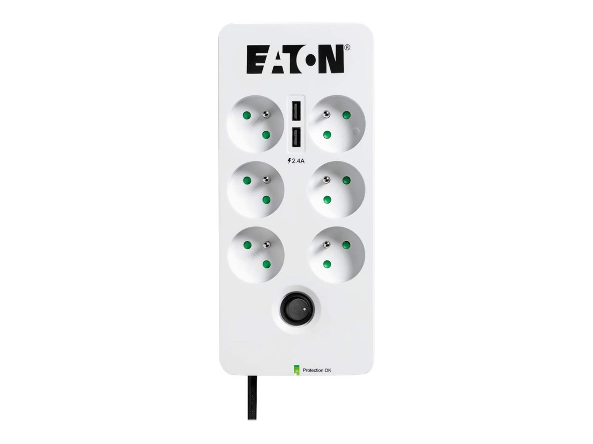 Eaton Protection Box Strømstødsbeskytter 6-stik 10A Hvid