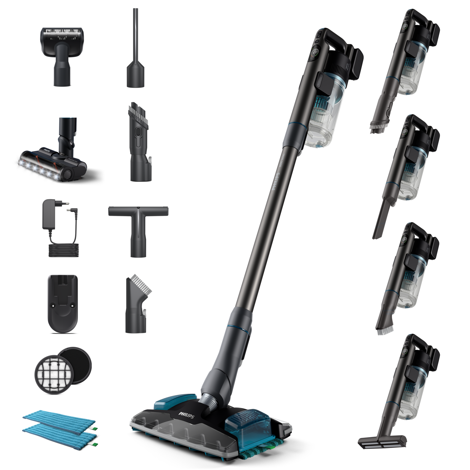 Philips 8000 series XC8057/01 Gulvrenser Blå