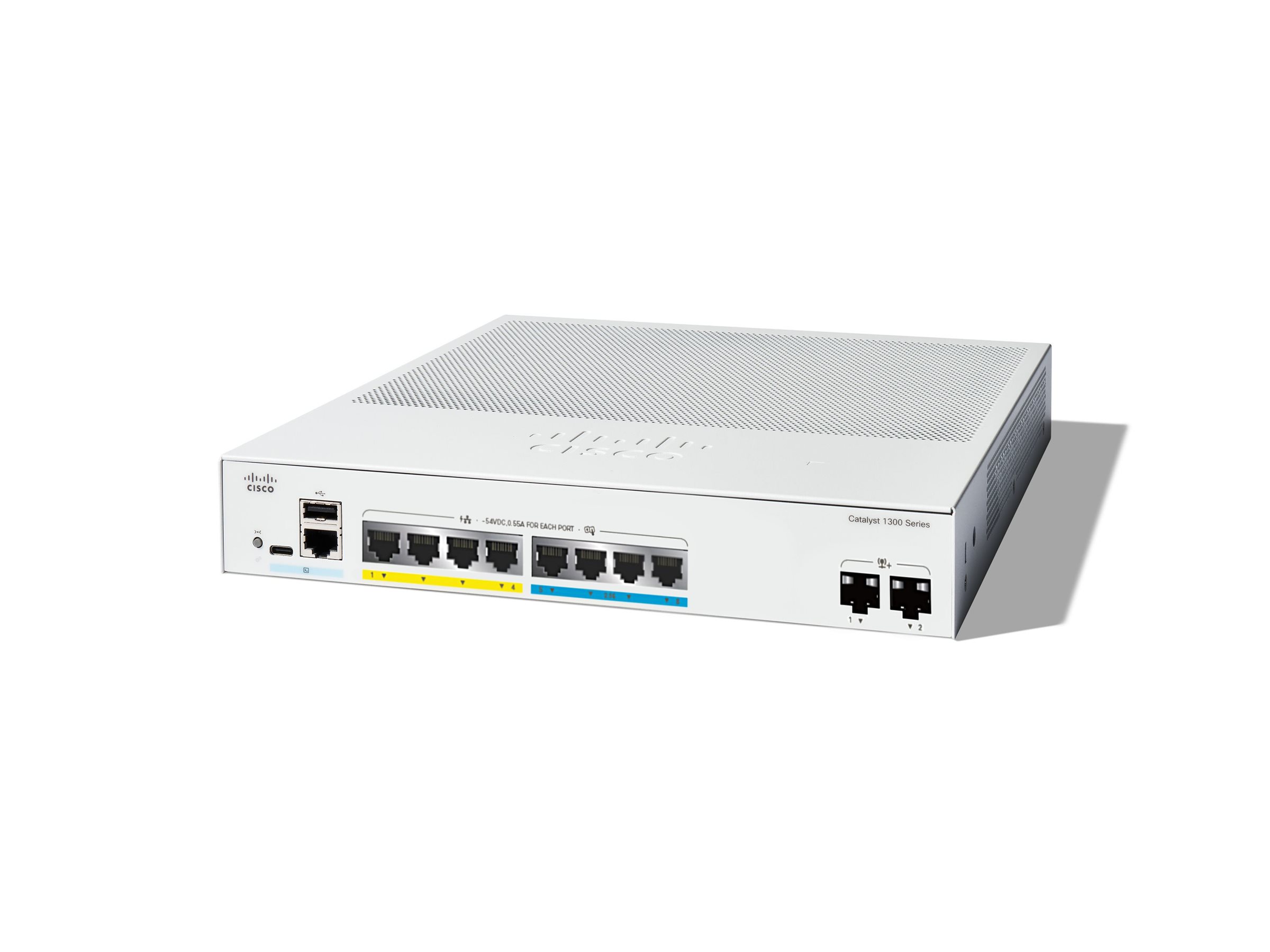 Cisco Catalyst 1300-8MGP-2X Switch 8-porte 10 Gigabit Ethernet PoE+