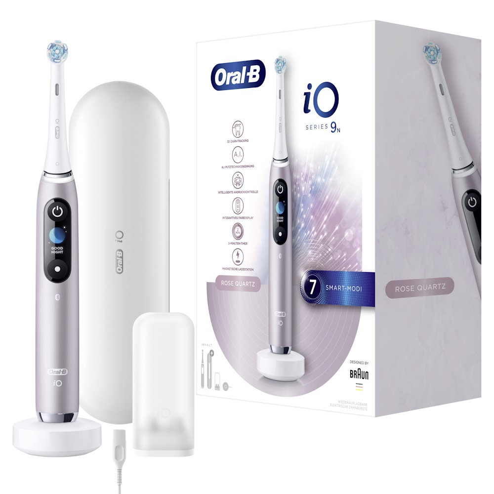 Oral-B Electric Toothbrush iO9 Series 9 Rechargeable For adults Number of brush heads included 1 Number of teeth brushing modes 7 Rose Quartz