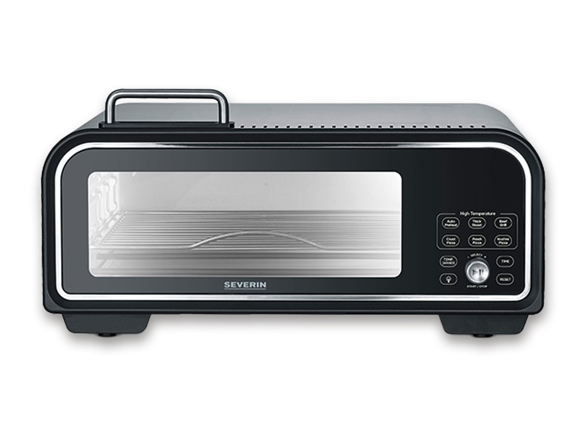 Severin PG8575 pizzabagemaskine - elektrisk miniovn, 18 l, 2.000 W, sort