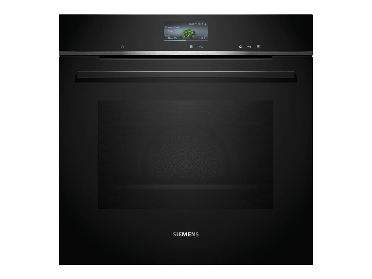 Siemens iQ700 HS736G1B2 - Ovn - med dampfunktion - til indbygning - Wi-Fi - niche - bredde: 56 cm - dybde: 55 cm - højde: 58.5 cm - med selv-rengøring - Klasse A+ - sort