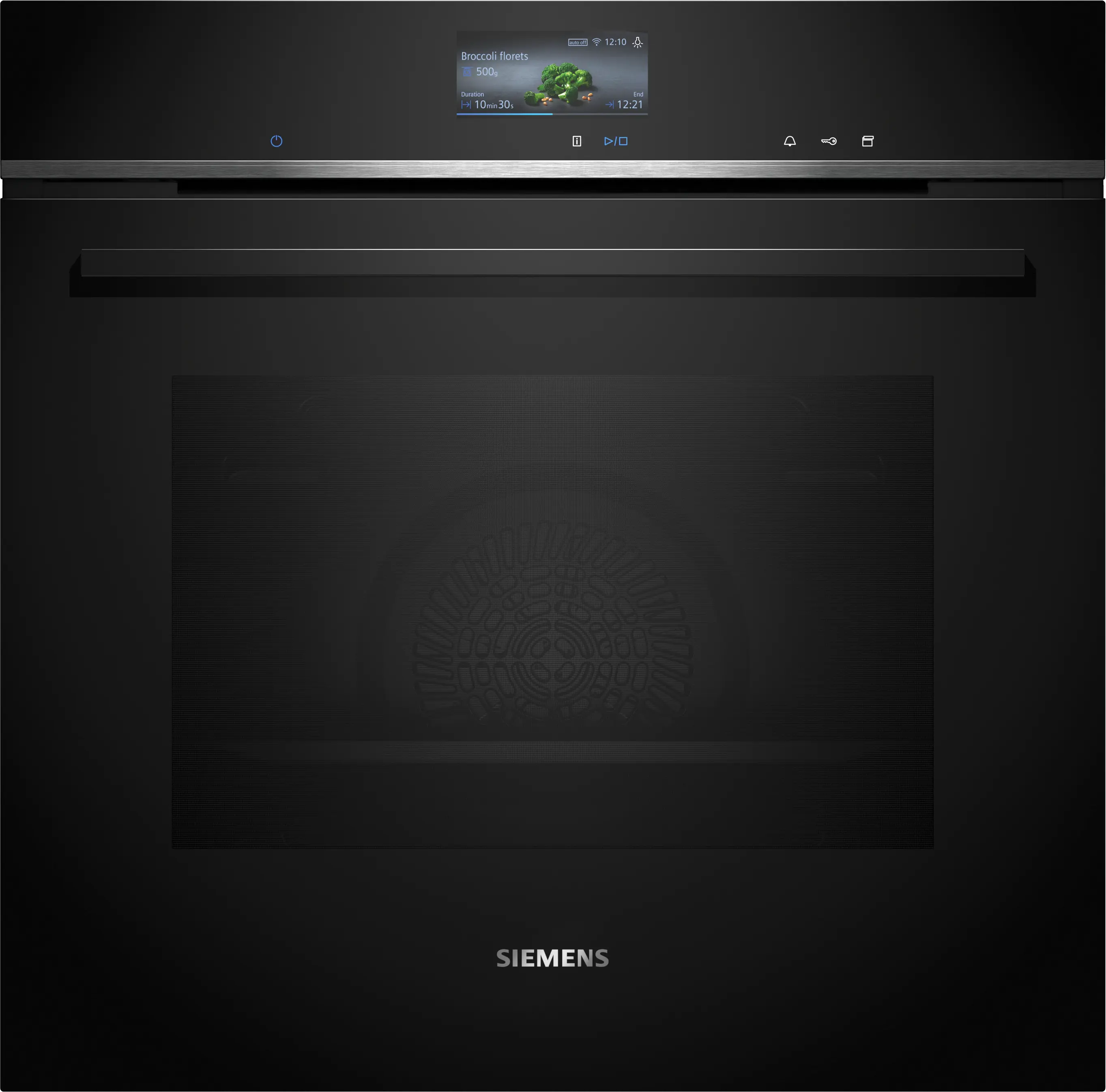 Siemens iQ700 HS736G1B2 - Ovn - med dampfunktion - til indbygning - Wi-Fi - niche - bredde: 56 cm - dybde: 55 cm - højde: 58.5 cm - med selv-rengøring - Klasse A+ - sort